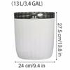 SUREK Exquisite with Handle Trash Can Plastic Wastebasket Round Kitchen Trash Cans High-Capacity Bathroom Trash Can Without Lid Trash Bin Reusable, gery view 2