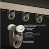 CuKYi Ceiling Mount Single Curtain Rails 1m 1.5m 2m 2.5m 3m 3.5m 4m 4.5m 5m Extra-Thick Aluminum Alloy Slide Curtain Poles Room Divider Track for Office and Living Room, (Color : White, Size : 3m/9. view 4