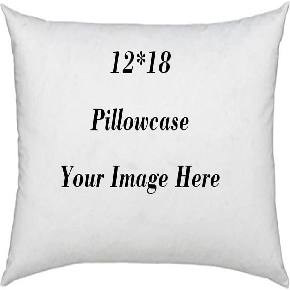 Custom Design Photos or Text Outdoor/Indoor Throw Pillowcase, Personalized Pet Photo Pillow, Love Photo Throw Pillowcases, Wedding Keepsake Throw Pillow Covers (12" x 18")