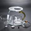 BINGWANG Glass Tea Pot Tea Maker Semi-Automatic Water Diversion Rotating Kungfu Drip TeaPot Sturdy Kitchen Bar Supplies (Color : Style4) view 2