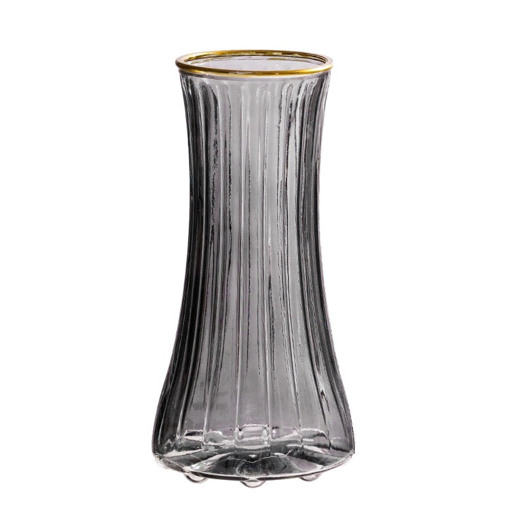 LZSUFDSK Light Luxury, Gold Transparent Glass vase, Dried Flowers, Living Room Flower Ornaments, Creative and Simple Nordic Water Flower Arrangement