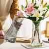 LZSUFDSK Light Luxury, Gold Transparent Glass vase, Dried Flowers, Living Room Flower Ornaments, Creative and Simple Nordic Water Flower Arrangement view 2
