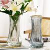 LZSUFDSK Light Luxury, Gold Transparent Glass vase, Dried Flowers, Living Room Flower Ornaments, Creative and Simple Nordic Water Flower Arrangement view 4