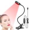 GREENIC Led Red Light Therapy Lamp, 660nm 850nm Small Portable USB Near Infrared Light Device at Home with Gooseneck and Clamp for Face, Body, Neck, Skin, Feet, Knee, Hands, Back, Shoulder, Legs view 1
