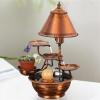 HEAIQI Indoor Small Water Fountain Pure Copper Tabletop Water Fountain - Indoor Desktop Waterfall Fountain Metal Flower Indoor/Outdoor Water Fountain Tabletop Fountains Feng Shui Decor view 3