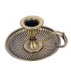 STOBAZA Retro Taper Candle Holder with Handle Vintage Brass Candlestick for Home Decor Tabletop Accent 4.52 Inch Metal Candle Stand for Party and Special Occasions view 1