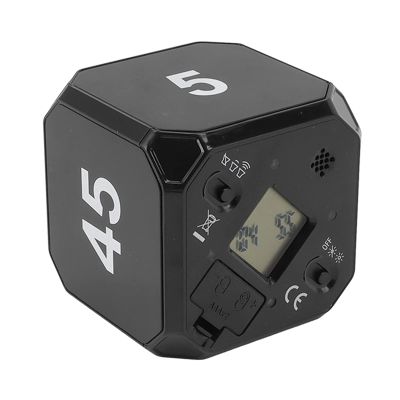 Compact Multi Use Flip Timer, Easy Cooking Timer, Mute Mode, Portable Design (Black)