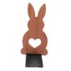 Cabilock Wooden Rabbit Bookends for Desk Shelf Cute Decorative Book Holders and Dark Heavy Duty Organizer for Home Office and Library Use view 1