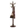 HEAIQI Coat Rack Freestanding Retro Home Floor Coat Rack Standing Coat Rack with 8 Hooks Tree Hanger for Corner Coat Rack Bedroom Living Room Coat Hanger Standing, Brown view 1