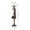 HEAIQI Coat Rack Freestanding Retro Home Floor Coat Rack Standing Coat Rack with 8 Hooks Tree Hanger for Corner Coat Rack Bedroom Living Room Coat Hanger Standing, Brown view 2