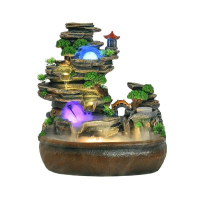 HEAIQI Indoor Small Water Fountain Indoor Desktop Fountain - Meditation Decorative Fountain Indoor Tabletop Fountain for Home Office Decoration Tabletop Fountains Feng Shui Decor