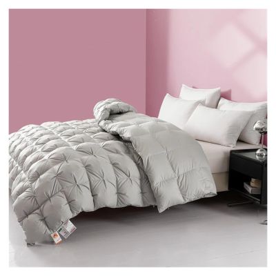 UOIO White Goose Down Comforter Double King Queen Size Fluffy Duvet Insert All Season Thickened Warm Quilt Solid Color Blanket,Cotton Duvet, 200x230cm 3.5kg, zq-11042