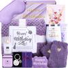 Birthday Gifts for Women, Happy Birthday Gifts for Mom, Her, Sister, Best Friend, Girlfriend, Coworker, Wife Bday Gift Ideas, Unique Relaxing Spa Birthday Gift Basket for Women Care Package w/ Blanket view 1