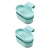 DECHOUS 2sets Double-Layer Sink Basket Storage Holders Hanging Sponge Drain Racks for Kitchen Punch Installation Space-Saving Design for Dishes Fruits and Vegetables view 1