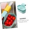 DECHOUS 2sets Double-Layer Sink Basket Storage Holders Hanging Sponge Drain Racks for Kitchen Punch Installation Space-Saving Design for Dishes Fruits and Vegetables view 2