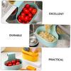 DECHOUS 2sets Double-Layer Sink Basket Storage Holders Hanging Sponge Drain Racks for Kitchen Punch Installation Space-Saving Design for Dishes Fruits and Vegetables view 3