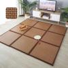 XOOFMASS Summer Sleeping Mats Tatami Mat Rattan Japanese Floor Mats, Thickness Foam Breathable Japanese Floor Mats Non-Slip Patchwork Crawling Mats for Living Room Bedroom,D,1PC 24x24/60x60cm view 1
