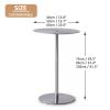 Antourlamm Bar Table for Small Space, Stainless Steel Round Bistro Pub Table Dining Table for Breakfast Coffee Nap Conference High Table Modern Home Decor Bedside Table (Size : 60x95cm) view 2