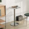 Antourlamm Bar Table for Small Space, Stainless Steel Round Bistro Pub Table Dining Table for Breakfast Coffee Nap Conference High Table Modern Home Decor Bedside Table (Size : 60x95cm) view 3