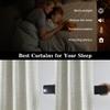 94 Inch Long Blackout Curtains 2 Panels,Pleated Back Tab Rod Pocket with Hooks,Solid Rustic Heat Reflective Linen Textured Dark Out Darkening Curtains for Living Room 50W x 94L Natural Cream view 3