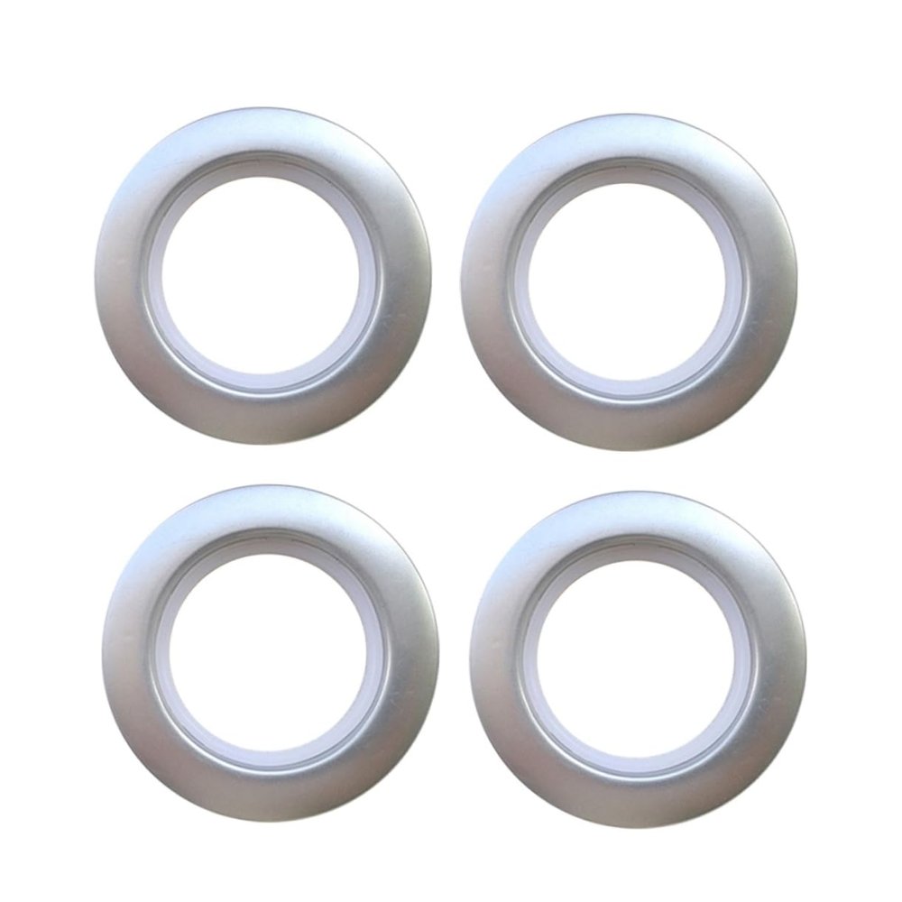 PRETYZOOM 20pcs Low Noise Curtain Buckles Silver Eyelet Rings for Drapery Rods Convenient Clip Rings for Hanging Curtains with Tabs and Pockets
