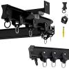 MZQMK Flexible Bendable Curtain Track, 8Ft Curved Curtain Track Ceiling Or Wall Mount Curtain Rail Track System Room Divider Heavy Duty Drop Ceiling Curtain Track Set(Color:Black,Size:1.5M/4.9FT) view 1