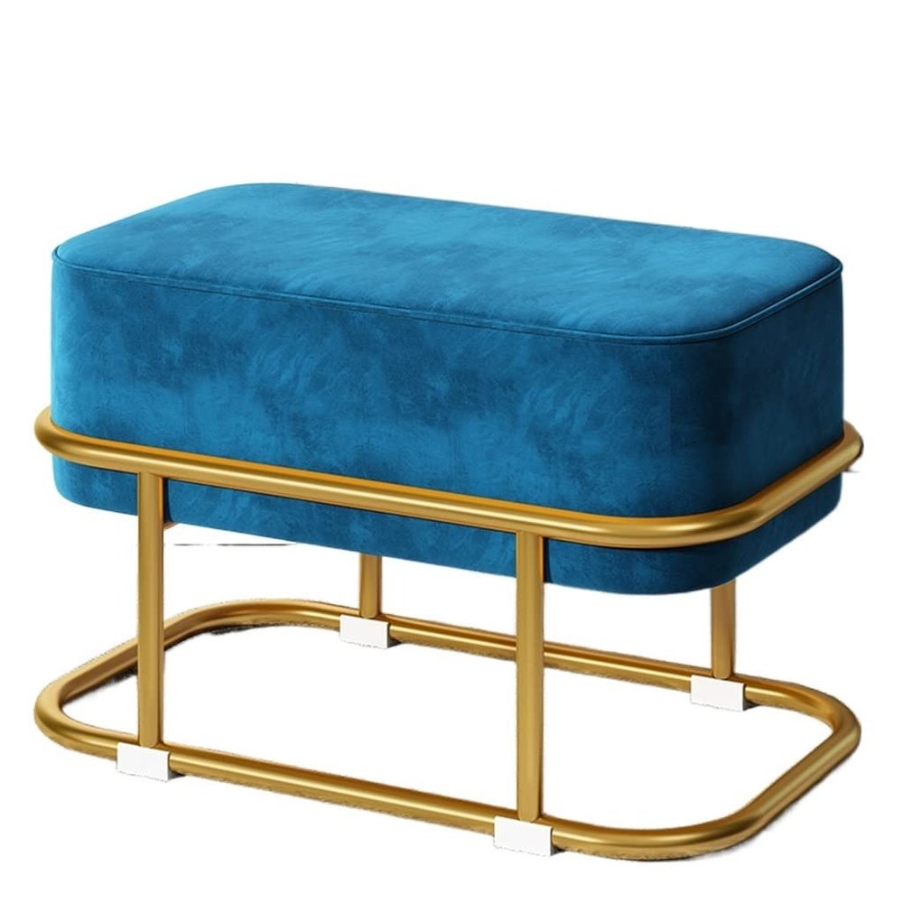 QGKKGQ Small Stool, Household Low Stool, Living Room, Fabric Sofa, Round Stool, Sitting pier, Talla ?nica, Argento