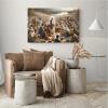 XWNLTEPK Jesus Feeding 5,000 People with Five Loaves and Two Fishes Miracle Mercy Canvas Art Wall Decor Poster Suitable for Bedroom Living Room Relaxation Room Confession Room view 2