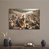 XWNLTEPK Jesus Feeding 5,000 People with Five Loaves and Two Fishes Miracle Mercy Canvas Art Wall Decor Poster Suitable for Bedroom Living Room Relaxation Room Confession Room view 3