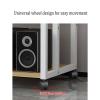 Media Storage Cabinet, 5-Tier Shelves Audio Video Media Stand Cabinet with Height Adjustable, for Store Cable Boxes, DVD Players, Streaming Devices, Home Theater Receivers,Black view 3