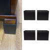 XHTLLO 4Pcs Heavy Duty Riser Black 5in Squared Enlarged Furniture Risers, Widened Design for Office Chairs, Sofas, Beds, Provides More Space, User Friendly, Rubber with Anti Skid Pad view 3
