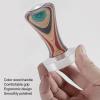 XHTLLO Colorful Wood Coffee Tamper Stainless Steel Base Flat Powder Hammer Ergonomic Handle for Coffee Accessories(51MM) view 4