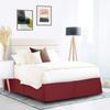 Texonic Split Corner Bed Skirt 13 Inch Drop Full Size 100% Egyptian Cotton Wrinkle and Fade Resistant Long Staple Premium 600 Thread Count - Burgundy view 1