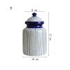 Sealed Jar Food Storage Containers Hand-painted Striped Ceramic Storage Jars Household Sealed Jars Candy Jars Kitchen Tea Storage Container Ceramic Container For Storage Of Coffee Beans ( Size : Small view 2
