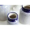 Sealed Jar Food Storage Containers Hand-painted Striped Ceramic Storage Jars Household Sealed Jars Candy Jars Kitchen Tea Storage Container Ceramic Container For Storage Of Coffee Beans ( Size : Small view 3