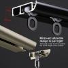 Cafe curtain rod,Aluminum Alloy Curtain Track Rail,curtain track ceiling mount,cafe curtain rod,Scope of application:Suitable for living rooms,bathrooms,bedrooms,ceilings,bay windows ( Color : Black , view 2