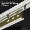 Cafe curtain rod,Aluminum Alloy Curtain Track Rail,curtain track ceiling mount,cafe curtain rod,Scope of application:Suitable for living rooms,bathrooms,bedrooms,ceilings,bay windows ( Color : Black , view 3