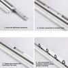 Cafe curtain rod,Aluminum Alloy Curtain Track Rail,curtain track ceiling mount,cafe curtain rod,Scope of application:Suitable for living rooms,bathrooms,bedrooms,ceilings,bay windows ( Color : Black , view 4