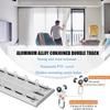 Curtain Double Tracks System, Ceiling Mounting Heavy-Duty Curtain Rails, Silent Curtain Rail, Curtain Pole For Living Room, Hotel, Hospital, Classrooms (Color : A, Size : 200cm/6.6ft/2 * 100cm) view 2