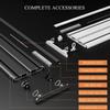 Curtain Double Tracks System, Ceiling Mounting Heavy-Duty Curtain Rails, Silent Curtain Rail, Curtain Pole For Living Room, Hotel, Hospital, Classrooms (Color : A, Size : 200cm/6.6ft/2 * 100cm) view 4