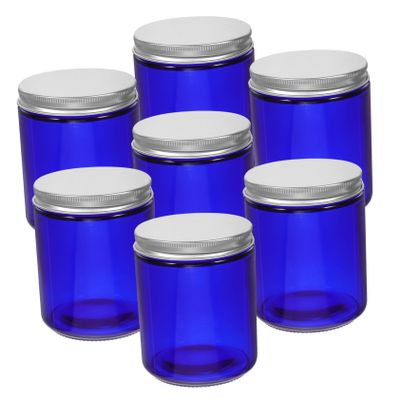 DECHOUS 12pcs Multi-use Glass Candle Jars Lids Empty Candle Containers for Diy Aromatherapy Home Decor and Tealight Holders and Elegant Design