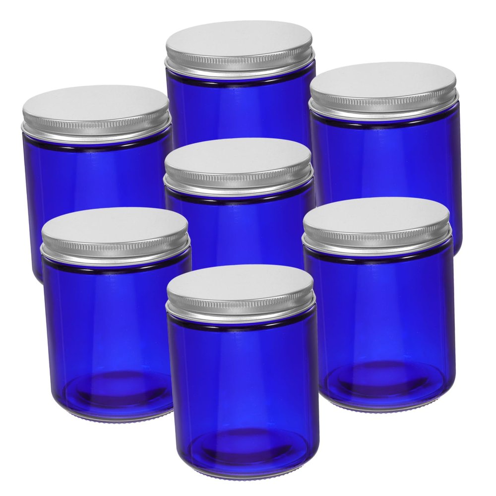 DECHOUS 12pcs Multi-use Glass Candle Jars Lids Empty Candle Containers for Diy Aromatherapy Home Decor and Tealight Holders and Elegant Design