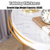AISHULEI Small Side End Table C Table Narrow Round Bed Sofa Couch Coffee Dinner Table C Shaped Table for Couch for Snack Drink TV Tray, Table Modern Simplicity, Metal and Wood (Color : E) view 3