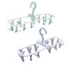 Gerrit Folding Portable Laundry Hanger with 12 Clips Drying Rack for Socks&Lingerie Plastic Clothes Pins (Multi4) view 1