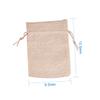 FOMIYES 20pcs Linen Gift Bags Linen Wrapping Bags Party Linen Gift Bag Linen Storage Bag Flax Storage Bag Linen Drawstring Bags, Khaki view 3