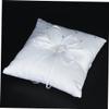 Alipis Double Heart Wedding Pillow with Satin Ribbons Rhinestone Buckle Bridal Cushion for Ceremony for Page Boy Holding view 2