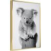 ZYSYML Retro Koala Canvas Wall Art Country Animal Printing Funny Koala Wall Dcor Rustic Home Artwork for Nursery Decor Bathroom Kitchen Kid's Room Decoration Metal Gold 16x24inch view 1