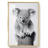ZYSYML Retro Koala Canvas Wall Art Country Animal Printing Funny Koala Wall Dcor Rustic Home Artwork for Nursery Decor Bathroom Kitchen Kid's Room Decoration Metal Gold 16x24inch view 2