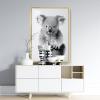 ZYSYML Retro Koala Canvas Wall Art Country Animal Printing Funny Koala Wall Dcor Rustic Home Artwork for Nursery Decor Bathroom Kitchen Kid's Room Decoration Metal Gold 16x24inch view 3