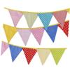 Ciieeo Cotton Triangle Flags 12 Pack Banner Flags Felt Triangle Dotted Banner for Celebration view 4